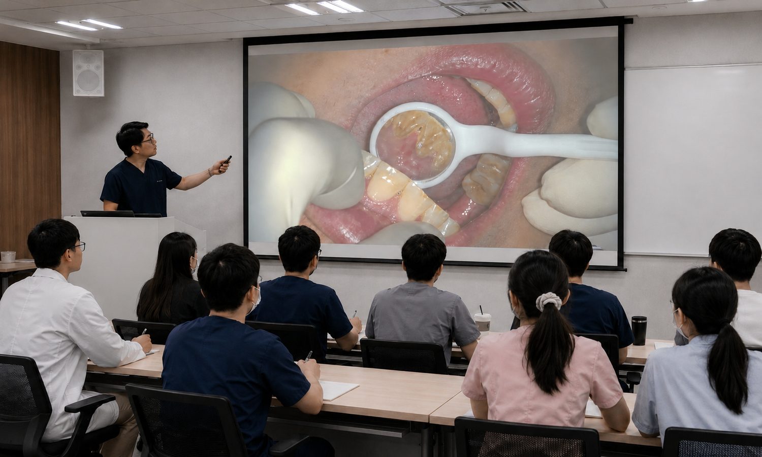 Students watching a live stream